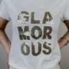 Camiseta T-shirt Feminina com Paetê Glamorous